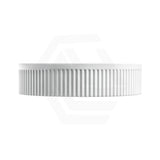 410x410x100mm Fienza Eleanor Round Fluted Above Counter Ceramic Basin Matt White