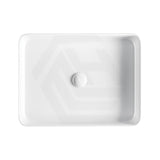 500x380x100mm Fienza Eleanor Rectangle Above Counter Fluted Basin Ceramic Gloss White