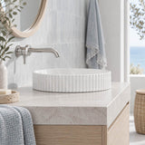 Fienza Eleanor Round Inset Basin Fluted With Overflow 380x380x170mm - Various Colour