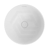 380x380x170mm Fienza Eleanor Round Inset Basin Fluted With Overflow Matt White