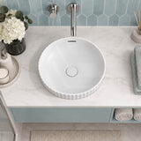Fienza Eleanor Round Inset Basin Fluted With Overflow 380x380x170mm - Various Colour