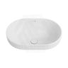 555x385x170mm Fienza Eleanor Oval Inset Ceramic Basin Fluted With Overflow Matt White