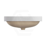 555x385x170mm Fienza Eleanor Oval Inset Ceramic Basin Fluted With Overflow Matt White
