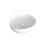 400x395x100mm Fienza Pebble Small Above Counter Ceramic Basin Slim Edge Gloss White