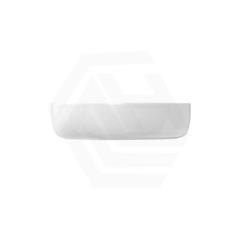 400x395x100mm Fienza Pebble Small Above Counter Ceramic Basin Slim Edge Gloss White