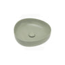 400x395x100mm Fienza Pebble Small Above Counter Ceramic Basin Slim Edge Matt Olive