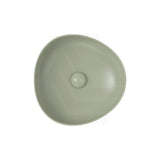 400x395x100mm Fienza Pebble Small Above Counter Ceramic Basin Slim Edge Matt Olive