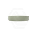 400x395x100mm Fienza Pebble Small Above Counter Ceramic Basin Slim Edge Matt Olive