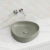 400x395x100mm Fienza Pebble Small Above Counter Ceramic Basin Slim Edge In Various Colour