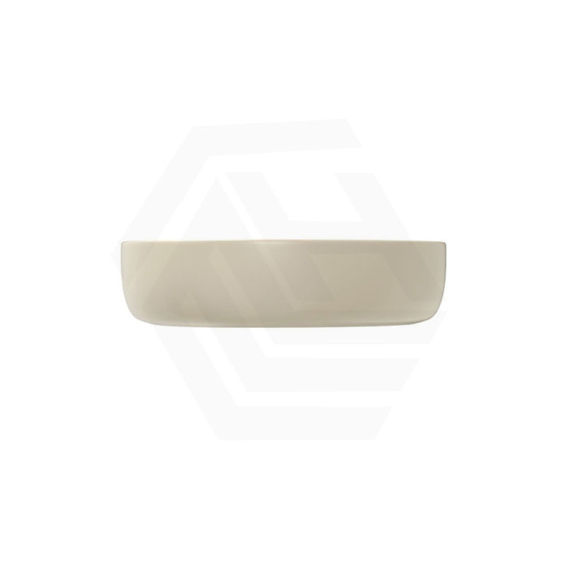 400x395x100mm Fienza Pebble Small Above Counter Ceramic Basin Slim Edge Matt Khaki