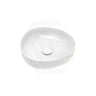 400x395x100mm Fienza Pebble Small Above Counter Ceramic Basin Slim Edge Matt White