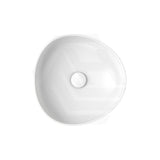 400x395x100mm Fienza Pebble Small Above Counter Ceramic Basin Slim Edge Matt White