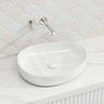 Fienza Pebble Medium Above Counter Ceramic Basin Slim Edge 500x400x100mm - 5 Colours