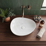 Fienza Pebble Medium Above Counter Ceramic Basin Slim Edge 500x400x100mm - 5 Colours