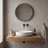 Fienza Pebble Medium Above Counter Ceramic Basin Slim Edge 500x400x100mm - 5 Colours