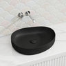 Fienza Pebble Medium Above Counter Ceramic Basin Slim Edge 500x400x100mm - 5 Colours