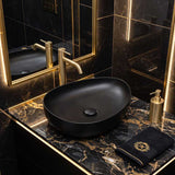 Fienza Pebble Medium Above Counter Ceramic Basin Slim Edge 500x400x100mm - 5 Colours