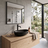 Fienza Pebble Medium Above Counter Ceramic Basin Slim Edge 500x400x100mm - 5 Colours