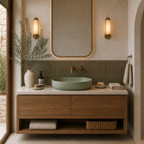 Fienza Pebble Medium Above Counter Ceramic Basin Slim Edge 500x400x100mm - 5 Colours