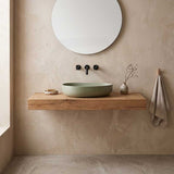 Fienza Pebble Medium Above Counter Ceramic Basin Slim Edge 500x400x100mm - 5 Colours