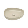 500x400x100mm Fienza Pebble Medium Above Counter Ceramic Basin Slim Edge Matt Khaki
