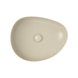 500x400x100mm Fienza Pebble Medium Above Counter Ceramic Basin Slim Edge Matt Khaki
