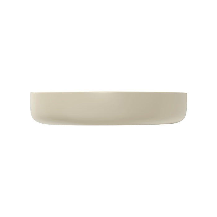 500x400x100mm Fienza Pebble Medium Above Counter Ceramic Basin Slim Edge Matt Khaki