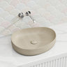 Fienza Pebble Medium Above Counter Ceramic Basin Slim Edge 500x400x100mm - 5 Colours