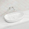 Fienza Pebble Large Above Counter Ceramic Basin Slim Edge 650x400x100mm - Variant Colour