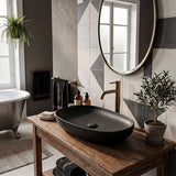 Fienza Pebble Large Above Counter Ceramic Basin Slim Edge 650x400x100mm - Variant Colour