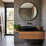 Fienza Pebble Large Above Counter Ceramic Basin Slim Edge 650x400x100mm - Variant Colour