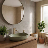 Fienza Pebble Large Above Counter Ceramic Basin Slim Edge 650x400x100mm - Variant Colour