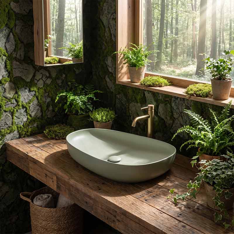Fienza Pebble Large Above Counter Ceramic Basin Slim Edge 650x400x100mm - Variant Colour