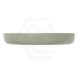 650x400x100mm Fienza Pebble Large Above Counter Ceramic Basin Slim Edge Matt Olive