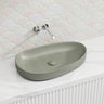 Fienza Pebble Large Above Counter Ceramic Basin Slim Edge 650x400x100mm - Variant Colour