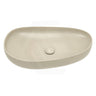 650x400x100mm Fienza Pebble Large Above Counter Ceramic Basin Slim Edge Matt Khaki