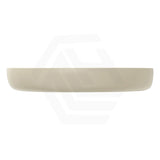 650x400x100mm Fienza Pebble Large Above Counter Ceramic Basin Slim Edge Matt Khaki