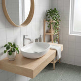 Fienza Pebble Large Above Counter Ceramic Basin Slim Edge 650x400x100mm - Variant Colour
