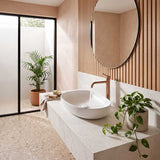 Fienza Pebble Large Above Counter Ceramic Basin Slim Edge 650x400x100mm - Variant Colour