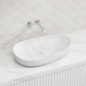 Fienza Pebble Large Above Counter Ceramic Basin Slim Edge 650x400x100mm - Variant Colour
