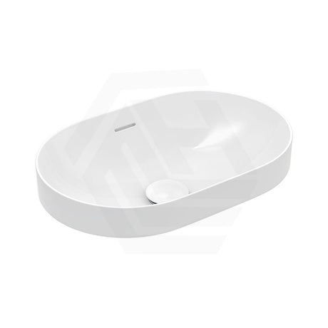 530x340x175mm Fienza Aluca Pill Semi-Inset Basin Ceramic Slim Edge Design Gloss White