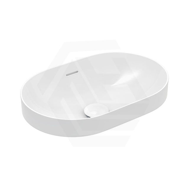 530x340x175mm Fienza Aluca Pill Semi-Inset Basin Ceramic Slim Edge Design Gloss White