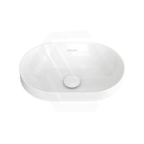 530x340x175mm Fienza Aluca Pill Semi-Inset Basin Ceramic Slim Edge Design Gloss White