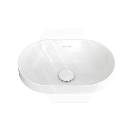 530x340x175mm Fienza Aluca Pill Semi-Inset Basin Ceramic Slim Edge Design Gloss White