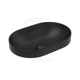 530x340x175mm Fienza Aluca Pill Semi-Inset Basin Ceramic Slim Edge Design Matt Black