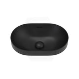 530x340x175mm Fienza Aluca Pill Semi-Inset Basin Ceramic Slim Edge Design Matt Black