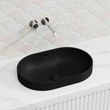 530x340x175mm Fienza Aluca Oval Inset Basin Ceramic Slim Edge with Overflow Colours Available