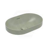 530x340x175mm Fienza Aluca Pill Semi-Inset Basin Ceramic Slim Edge Design Matt Olive