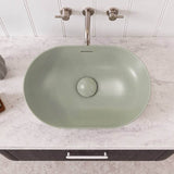 Fienza Aluca Oval Inset Basin Ceramic Slim Edge with Overflow 530x340x175mm - Colours Available
