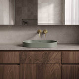 Fienza Aluca Oval Inset Basin Ceramic Slim Edge with Overflow 530x340x175mm - Colours Available